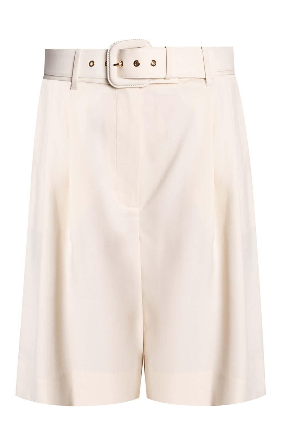 Zimmermann Pleat-front stitch-textured shorts